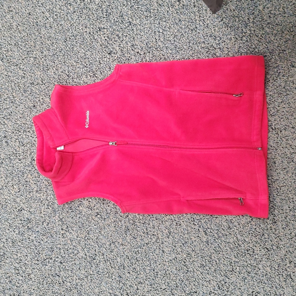 Columbia Vibrant Red Sleeveless Fleece